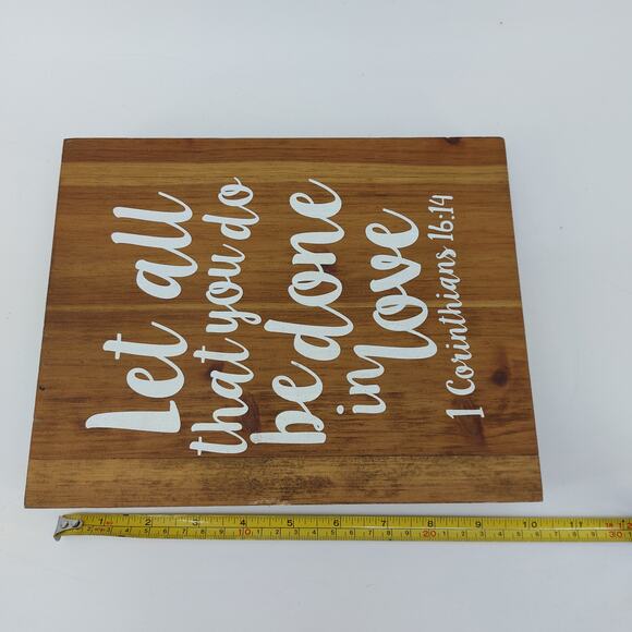 Wedding Religious Wooden Rustic Sign Corinthians 16:14 - Picture 6 of 10
